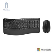 Kit Teclado e Mouse sem Fio Comfort Desktop 5050 USB Preto PP400005 1