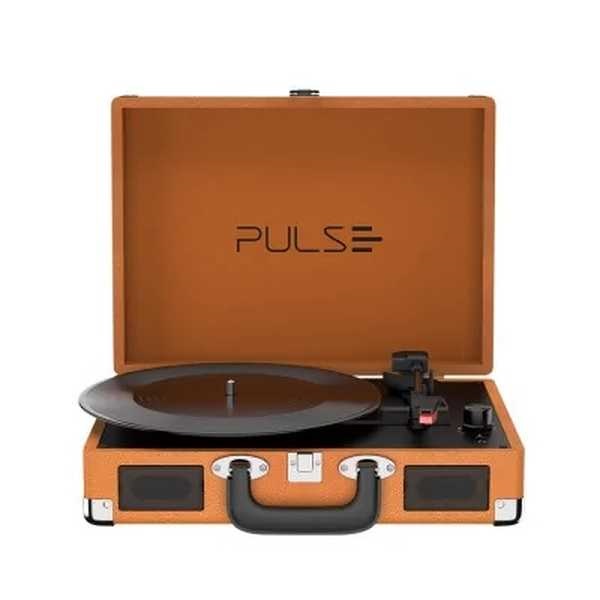Caixa de Som Retro Pulse Vitrola Suitcase Marrom-Bege SP364 1 UN Multilaser