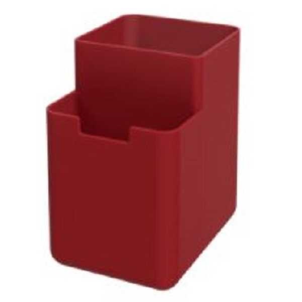 Organizador de Pia Single Coza 8x10,5x12,1cm Vermelho Bold Coza