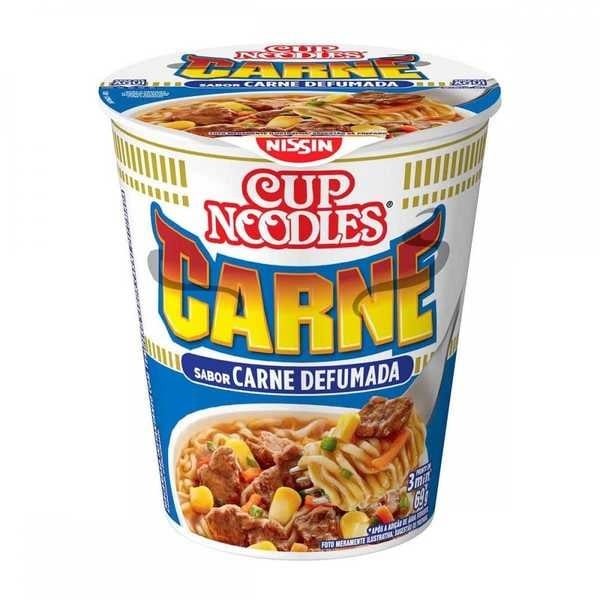 Cup Noodles Sabor Carne Defumada 69g 1 UN Nissin