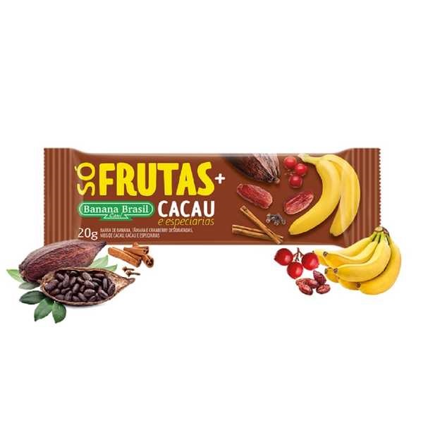 Barra Só Frutas Cacau e Especiarias 20g 1 UN Banana Brasil