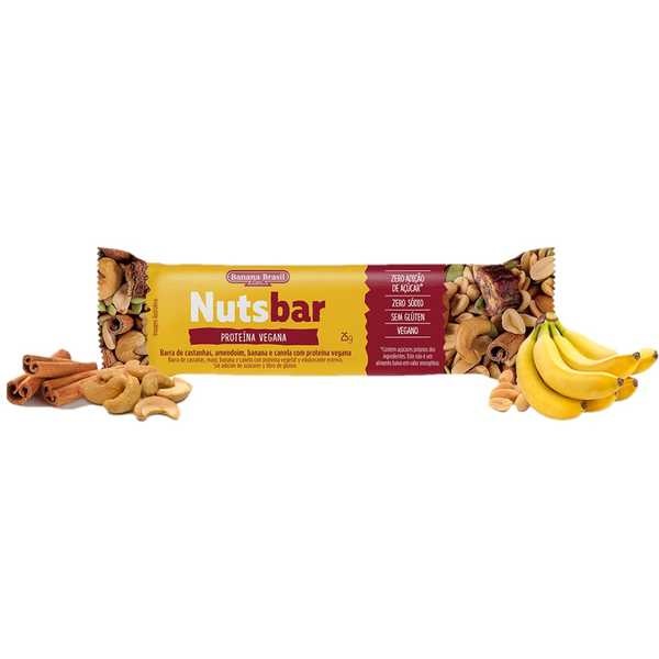 Barra de Cereal Nutsbar Proteína Vegana 25g 1 UN Banana Brasil