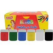 Tinta para Pintura a Dedo Heróis 15ml 6 Cores Radex