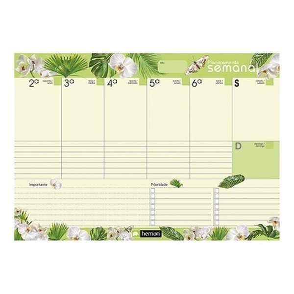 Smart Planner Semanal Tropical Vibe Natural 36FL Chies