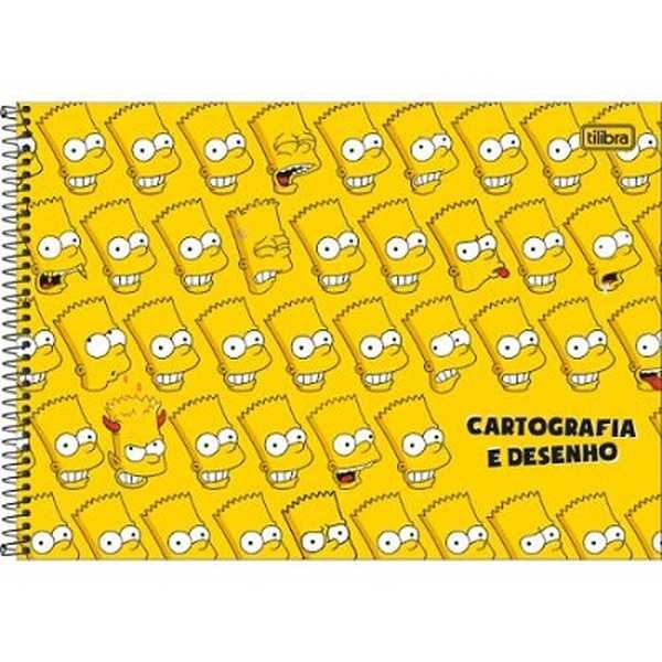 Caderno Cartografia e Desenho Capa Dura 80 FL Simpsons A 1 UN Tilibra
