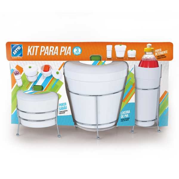 Kit para Pia com Aramado 3 Peças Branco Arthi