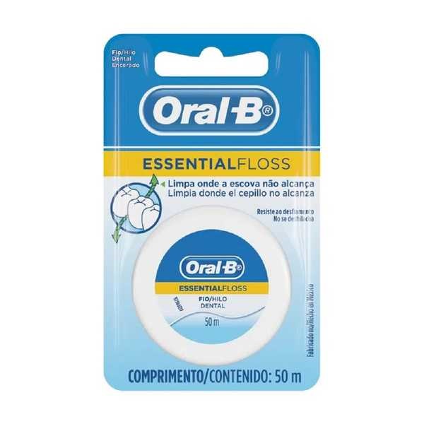 Fio Dental Essential Floss Encerado 50m 1 UN Oral-B