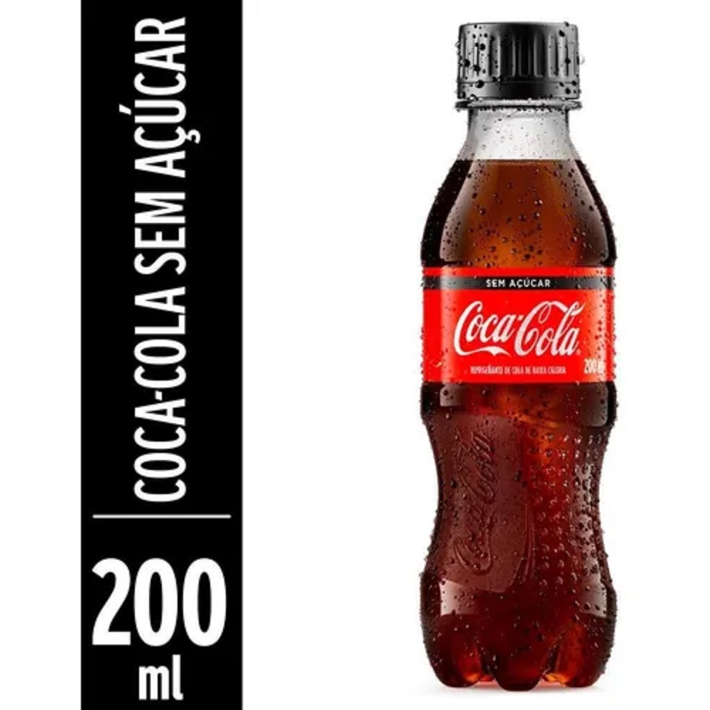 Refrigerante Coca Cola Zero Garrafa 200ml 1 UN