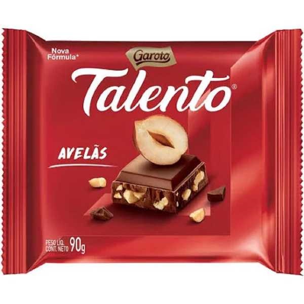 Chocolate ao Leite Avelãs 90g 1 UN Talento