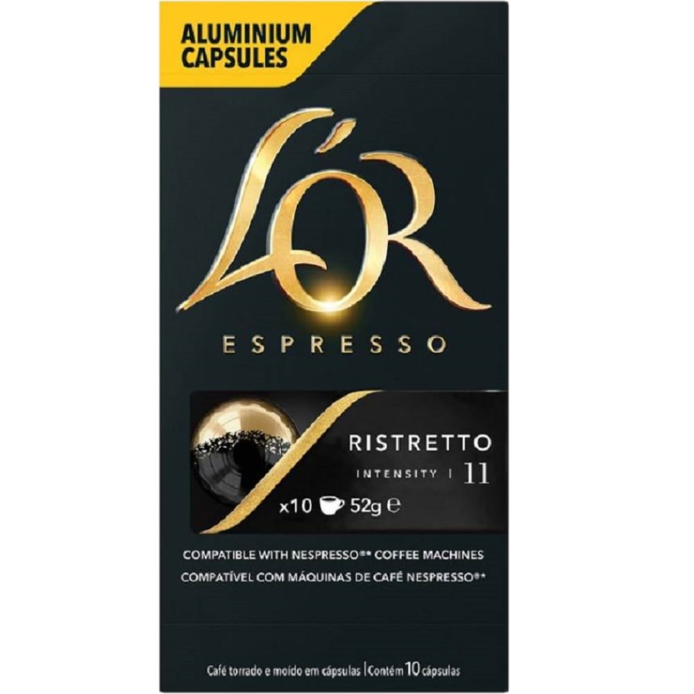 Cápsula de Café Espresso Ristretto 5,2g CX 10 UN L'or