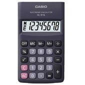 Calculadora de Bolso 8 Dígitos Preto HL-815L-BK 1 UN Casio
