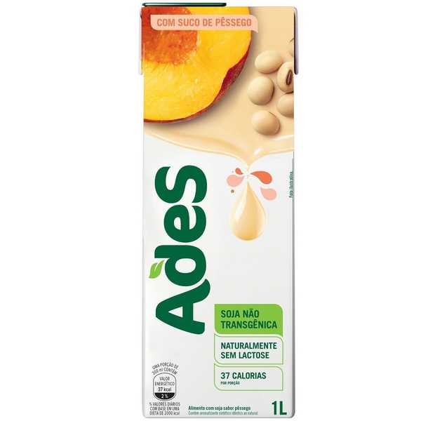 Bebida à Base de Soja Sabor Pêssego 1L 1 UN Ades