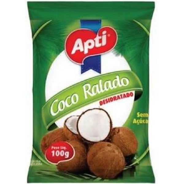 Coco Ralado Desidratado Sem Açúcar 100g 1 UN Apti