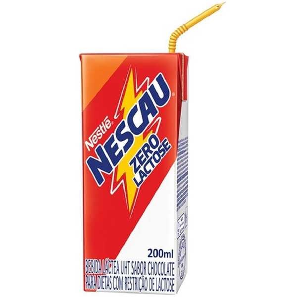 Bebida Láctea Nescau Zero Lactose Chocolate 200ml 1 UN Nestlé