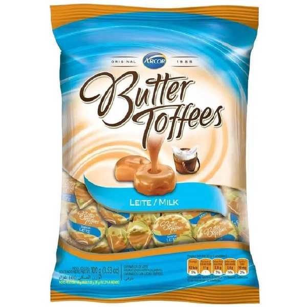 Bala Butter Toffees Leite 500g 1 PT Arcor