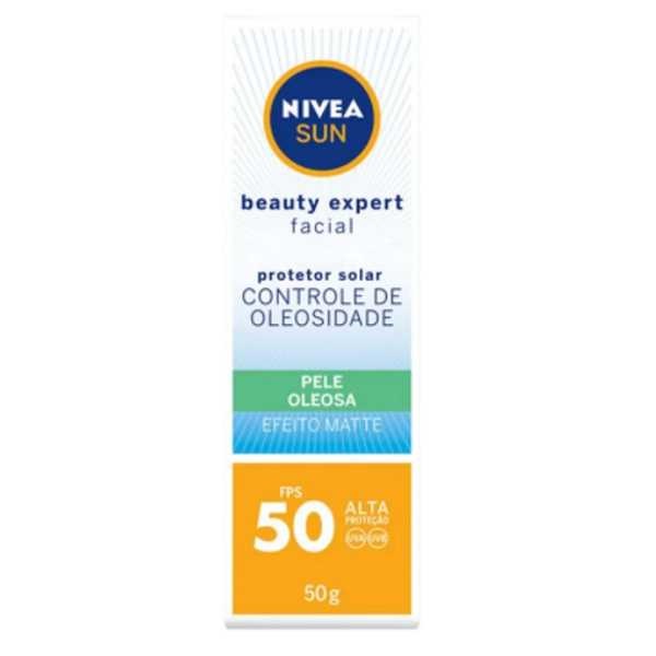 Protetor Solar Sun Beauty Expert Facial FPS 50 50g Nivea