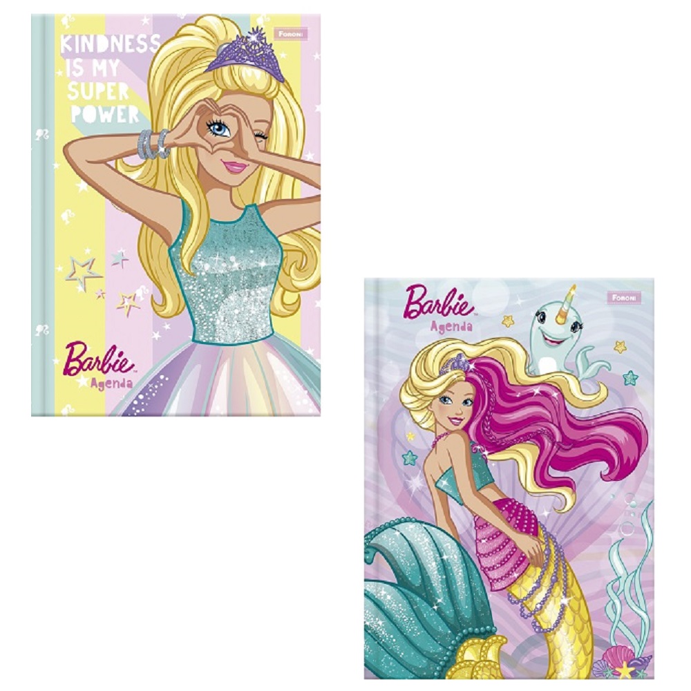 Agenda Escolar Barbie Dreamtopia Capas Sortidas 105x148mm 96 FL 1 UN Foroni