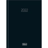 Agenda 2022 Costurada Diária 12,3x16,6cm Pepper Preta 1 UN Tilibra