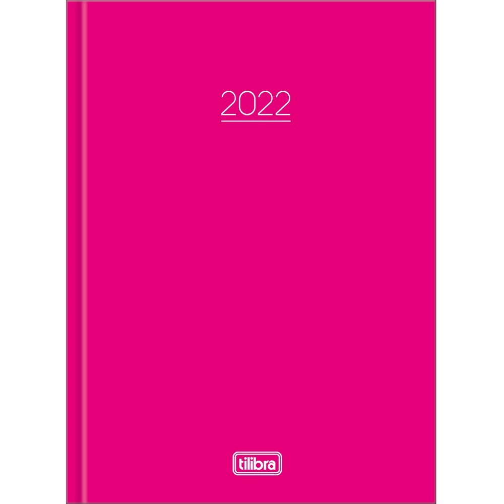 Agenda 2022 Costurada Diária 12,3x16,6cm Pepper Rosa 1 UN Tilibra