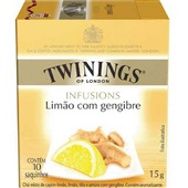 Chá de Limão com Gengibre Infusions Sachês de 15g CX 10 UN Twinings