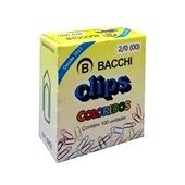 Clips Nº2/0 Colorido Caixa 100 UN Bacchi