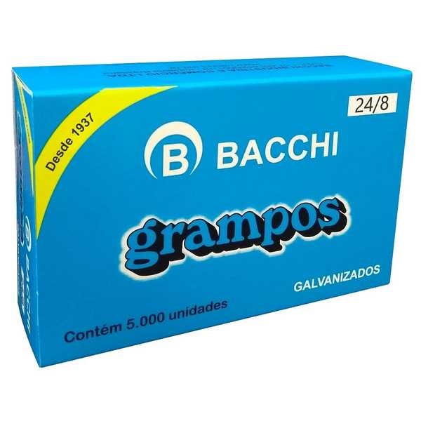 Grampo Galvanizado 24/8 CX 5000 UN Bacchi