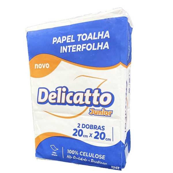Papel Toalha Interfolha 2 dobras 20x20cm PT 580g Delicatto