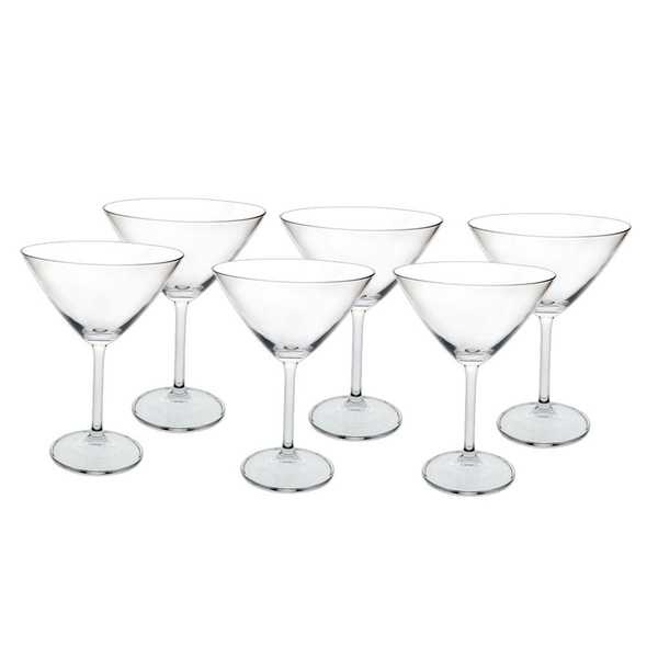Conjunto de Taças para Martini Gastro em Cristal Ecológico 280ml 6 Peças 1 UN Bohemia