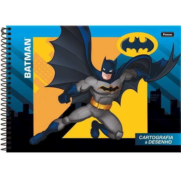Caderno Cartografia e Desenho Capa Dura 275x200mm 80 FL Batman 1 UN Fo