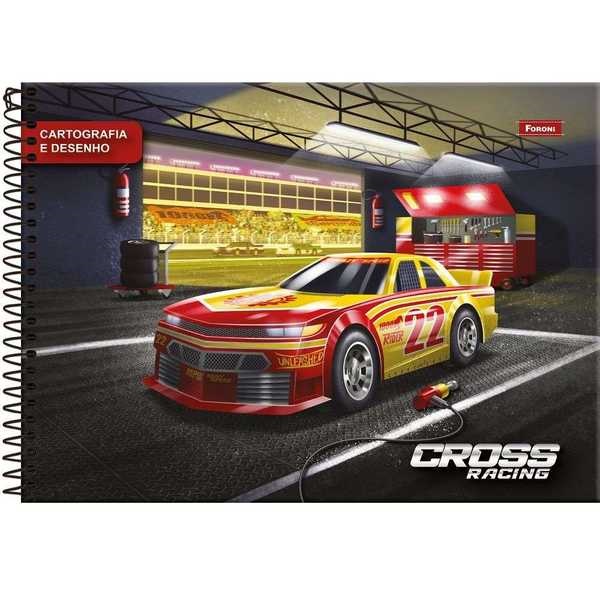 Caderno Cartografia e Desenho Capa Dura 275x200mm 80 FL Cross Racing 1