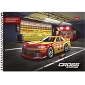 Caderno Cartografia e Desenho Capa Dura 275x200mm 80 FL Cross Racing 1