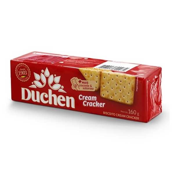 Biscoito Cream Cracker 160g 1 UN Duchen