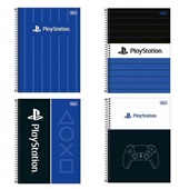 Caderno Universitário Capa Dura 160 FL PlayStation Capas Sortidas 1 UN