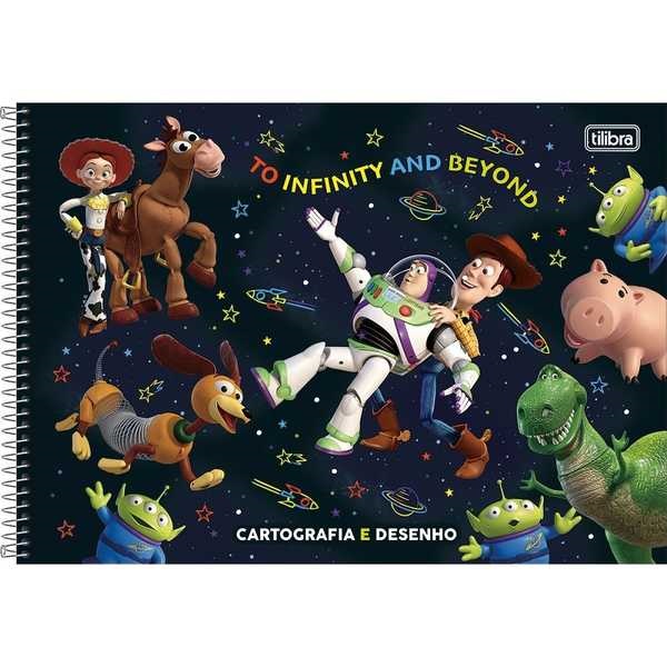 Caderno Cartografia e Desenho Capa Dura 80 FL Toy Story B 1 UN Tilibra