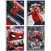 Caderno Espiral Capa Dura 1/4 80 FL Spider Man Capas Sortidas 1 UN Til