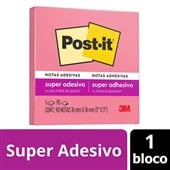 Bloco de Notas Super Adesivo 76x76mm Pink 90 FL Post-it