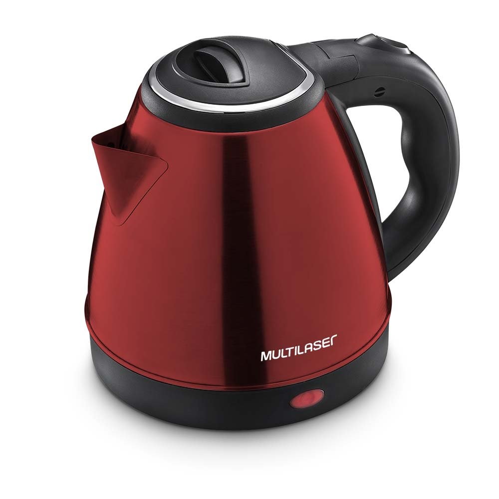 Chaleira Elétrica Multilaser Gourmet Inox 1,8L 220V 1850W Vermelha- BE