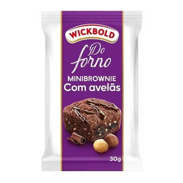 Mini Brownie com Avelãs 30g 1 UN Do Forno