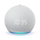 Smart Speaker Amazon com Alexa e Relógio Echo Dot 4ª Geração Branco