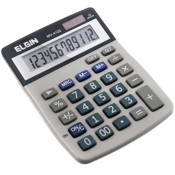 Calculadora de Mesa 12 Dígitos Branco MV4122 1 UN Elgin