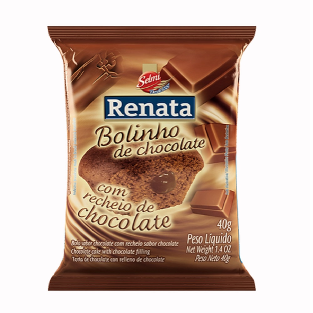 Bolinho Chocolate com Chocolate Sachê 40g CX 40 UN Renata