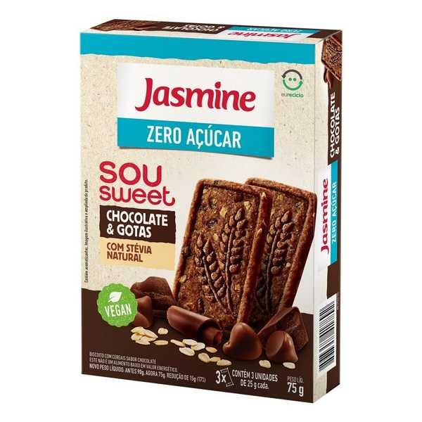 Sou Sweet Zero Chocolate e Gotas 75g CX 3 UN Jasmine
