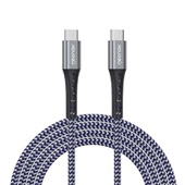 Cabo USB-C 2m Cinza e Azul 1 UN Geonav