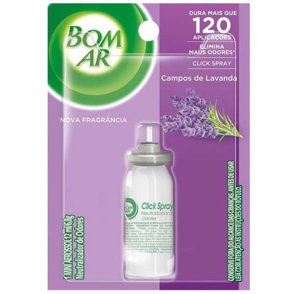 Odorizador de Ambientes Air Wick Click Spray Campos de Lavanda Refil 12ml 1 UN Bom Ar