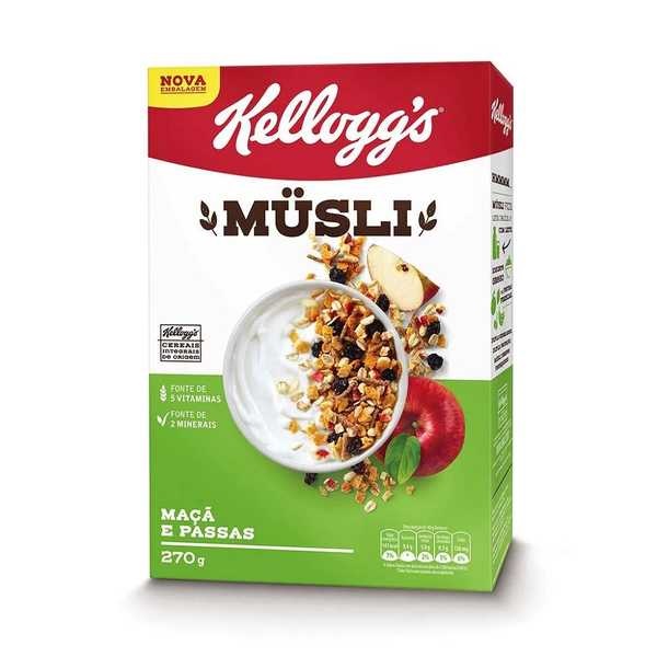 Cereal Müsli Maçã e Passas 270g 1 UN Kellogg's