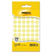 Etiqueta Adesiva Amarelo Pastel 12mm PT 210 UN Pimaco