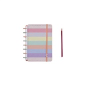 Caderno Inteligente Arco-íris Pastel 80 FL Pequeno 1 UN