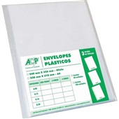 Envelope Plástico Ofício 240x325mm Sem Furos Espessura 0,20 PT 50 UN ACP