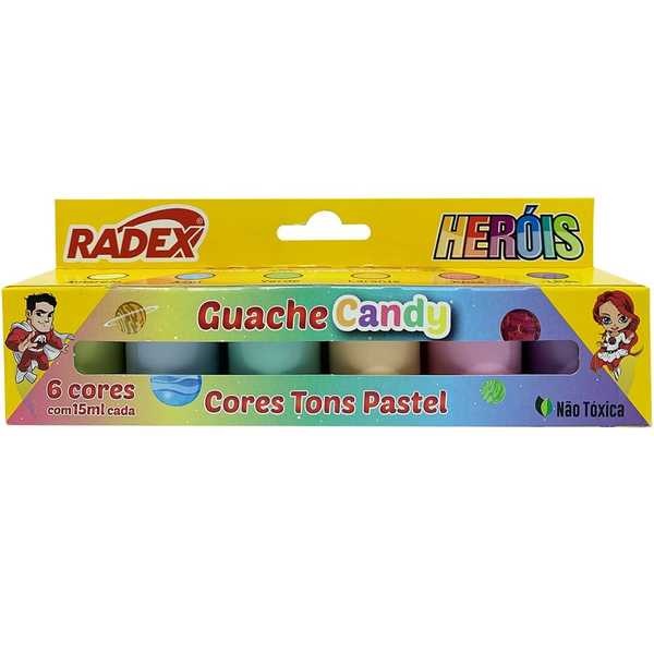 Tinta Guache Pastel 15ml 6 Cores Radex