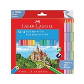 Lápis de Cor EcoLápis 24 Cores + 4 Pastel 1 UN Faber Castell